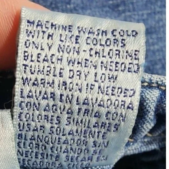 VTG Bill Blass Jean Women PL Blue Denim Elastic Waist Drawstring Utility Pockets - Picture 9 of 9